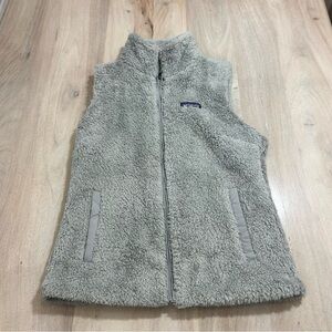 Patagonia Women’s Los Gatos Fleece Vest Gray Size M Medium Full Zip Sherpa